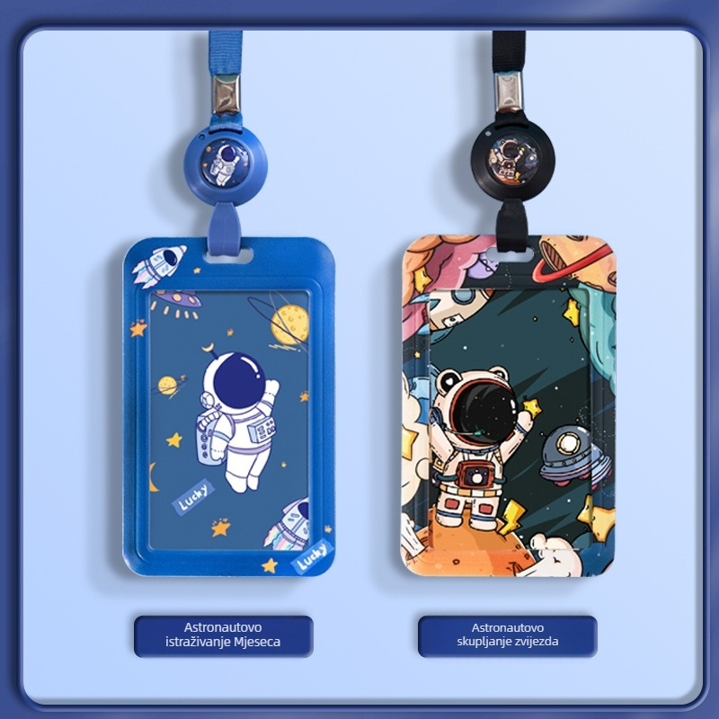 Držač kartica iz serije Astronaut Cartoon za radnu iskaznicu, osobnu iskaznicu i Tesla karticu ključa