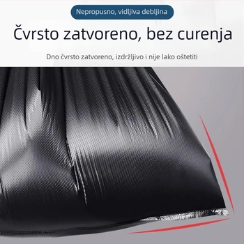 Crne čvrste vreće za smeće, ekstra velike, otvorenog vrha, komercijalna upotreba za vanjsko čišćenje, catering i upravljanje nekretninama
