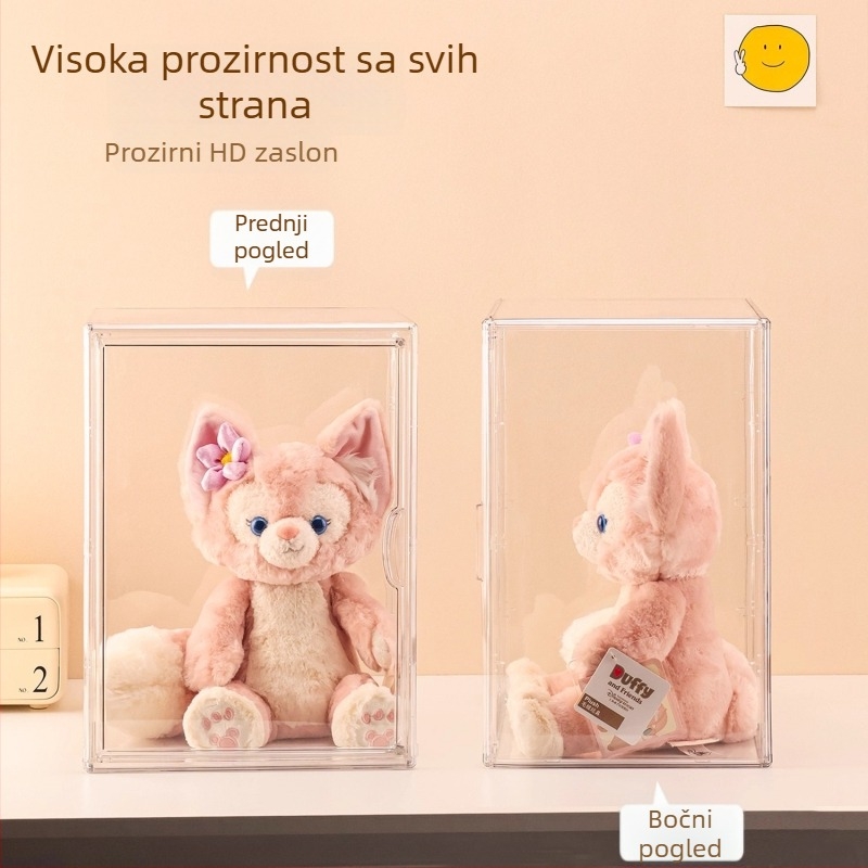 Prozirna akrilna vitrina i kutija za pohranu lutkica i privjesaka