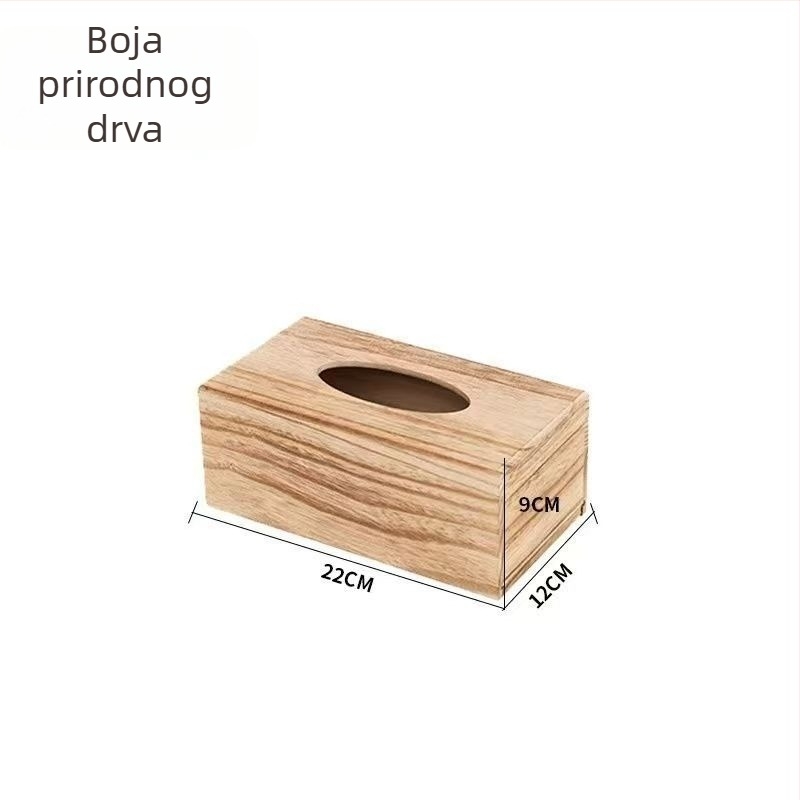 Drvena kutija za papirnate ubruse i papirne ručnike, višenamjenska kutija za dnevnu sobu i kupaonu