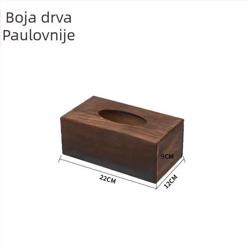 Drvena kutija za papirnate ubruse i papirne ručnike, višenamjenska kutija za dnevnu sobu i kupaonu