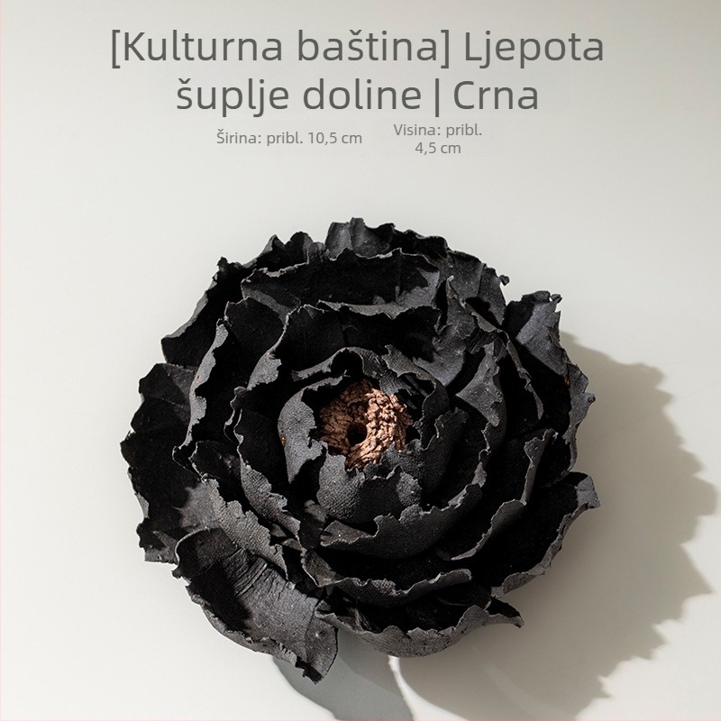 Hi Chun Ručno izrađena keramička cvijet peonije u zen stilu – difuzor za tamjan i aromaterapiju, keraminski ukras