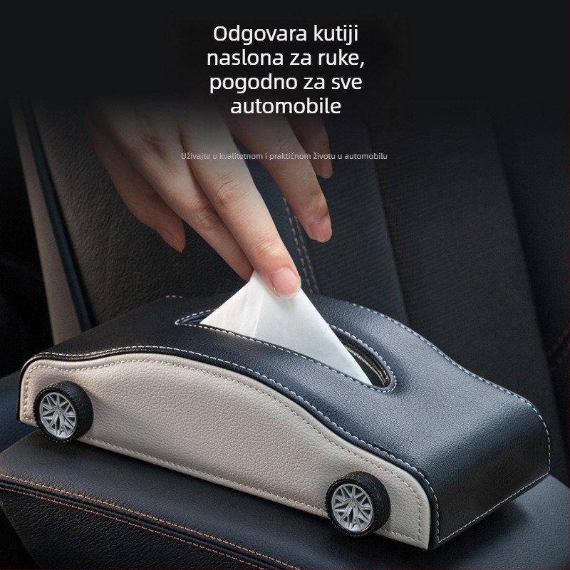 Kožna kutija za maramice za naslon za ruku i središnju konzolu automobila