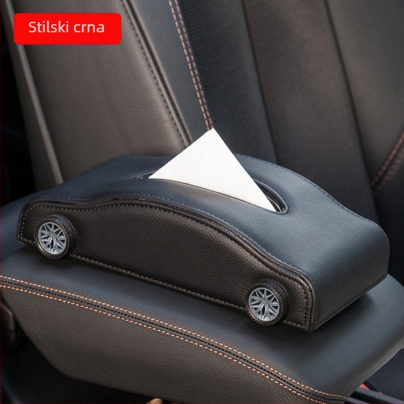 Kožna kutija za maramice za naslon za ruku i središnju konzolu automobila