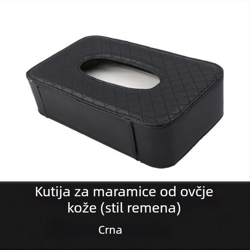Kožna kutija za maramice u automobilu — viseći organizator za sunčani vizir i stražnji dio sjedala