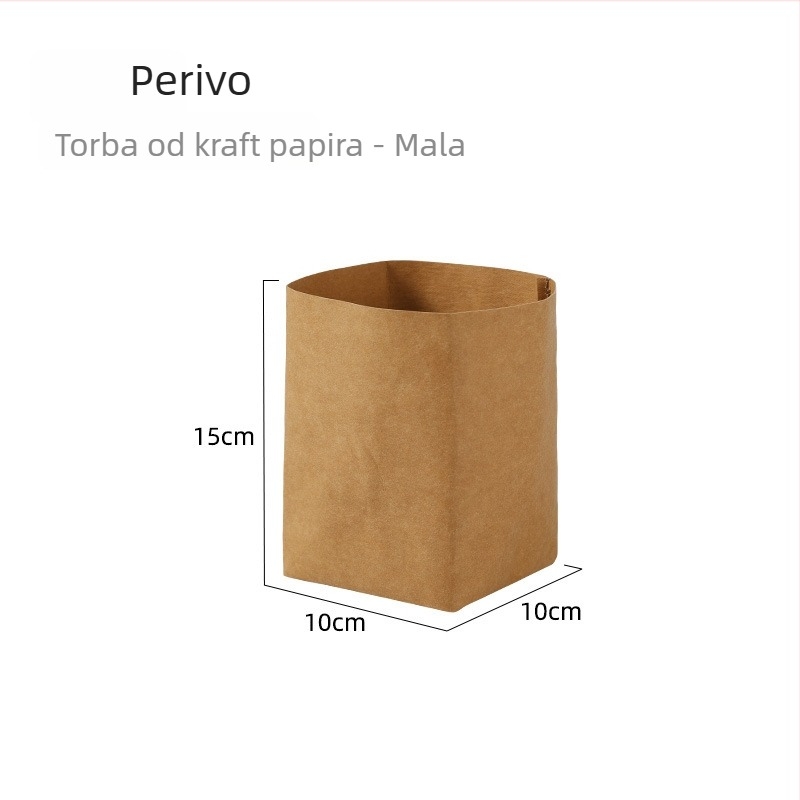 Anqin Vrećica za pohranu od debelog Kraft papira s pregradama, periva, za saksije, kozmetiku i kupaonu