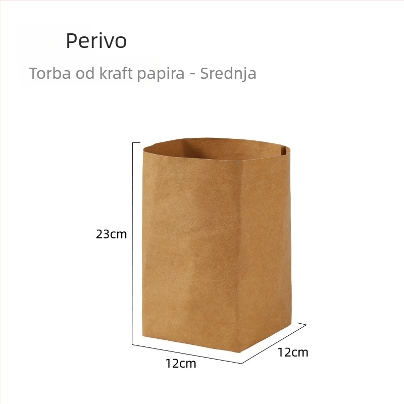 Anqin Vrećica za pohranu od debelog Kraft papira s pregradama, periva, za saksije, kozmetiku i kupaonu