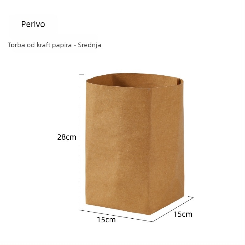 Anqin Vrećica za pohranu od debelog Kraft papira s pregradama, periva, za saksije, kozmetiku i kupaonu