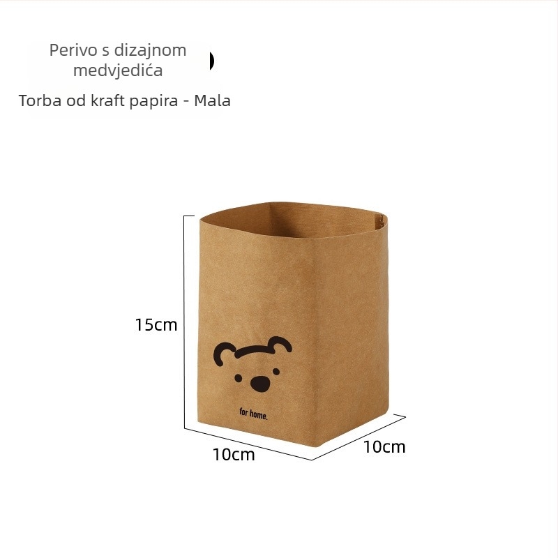 Anqin Vrećica za pohranu od debelog Kraft papira s pregradama, periva, za saksije, kozmetiku i kupaonu