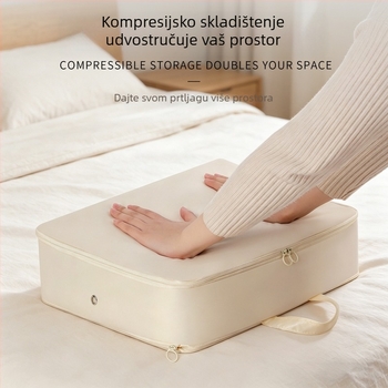 Beautiful Home Kompresijska torba za odjeću za prtljagu – kubični oblik, Oxford materijal, organizator za putovanja i kućnu upotrebu