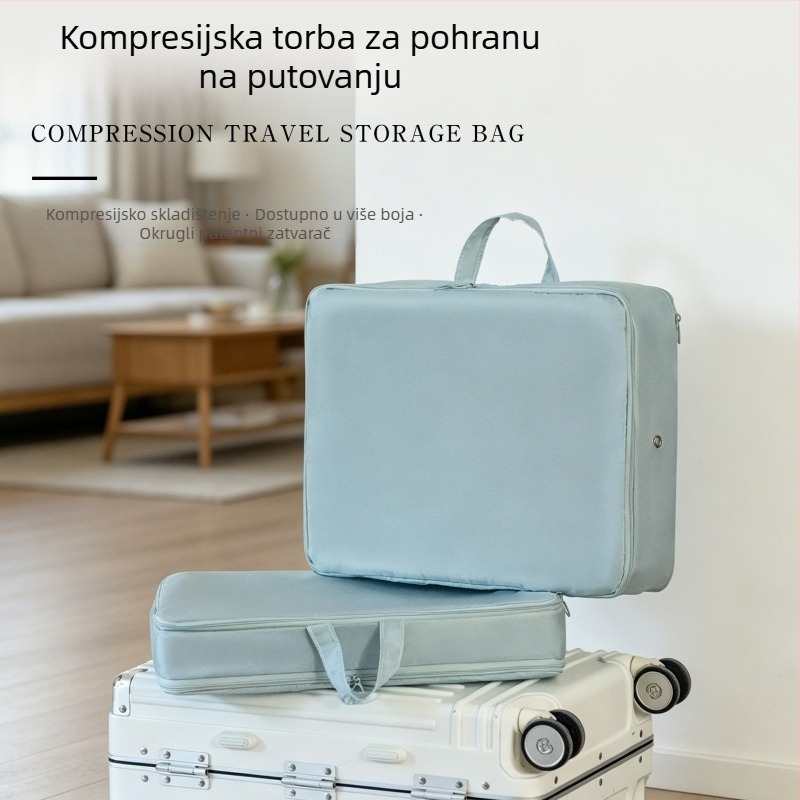 Beautiful Home Kompresijska torba za odjeću za prtljagu – kubični oblik, Oxford materijal, organizator za putovanja i kućnu upotrebu