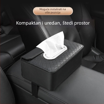 Kožna kutija za maramice za automobil – verzija za sunčani zaslon i naslon stražnjeg sjedala
