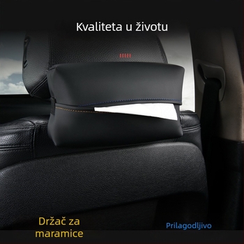 Kožna kutija za maramice za automobil – visi na sunčanoj klapi i naslonu za ruku