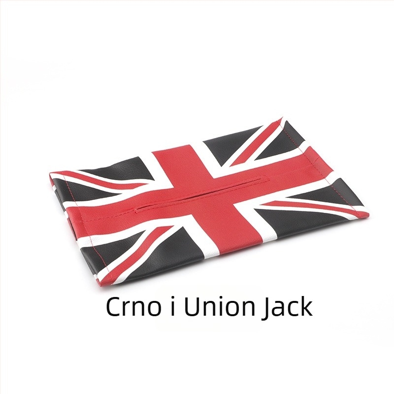 Kožni držač papirnatih maramica za BMW Mini auto s dizajnom Union Jack