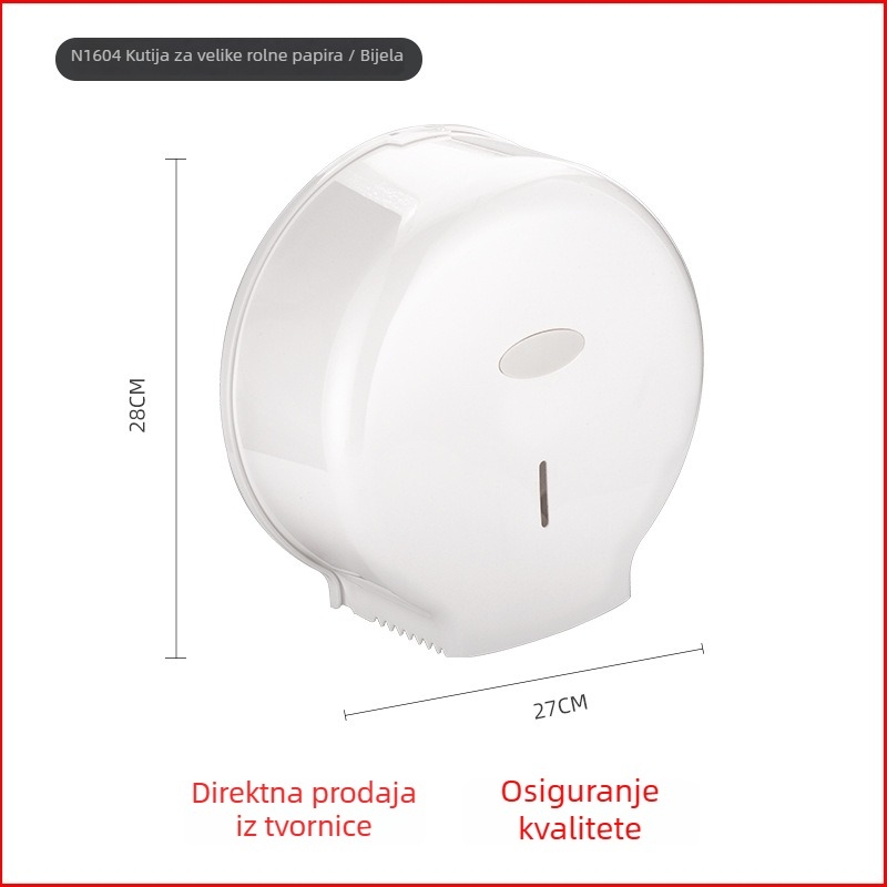 ABS plastična velika kutija za rolu toaletnog papira, s otvorima, za kupaonicu