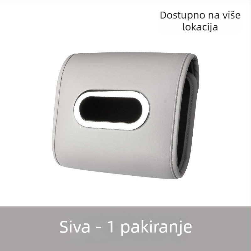 Kožni držač maramica za auto, pričvršćen na naslon sjedala, luksuzni unutarnji organizator