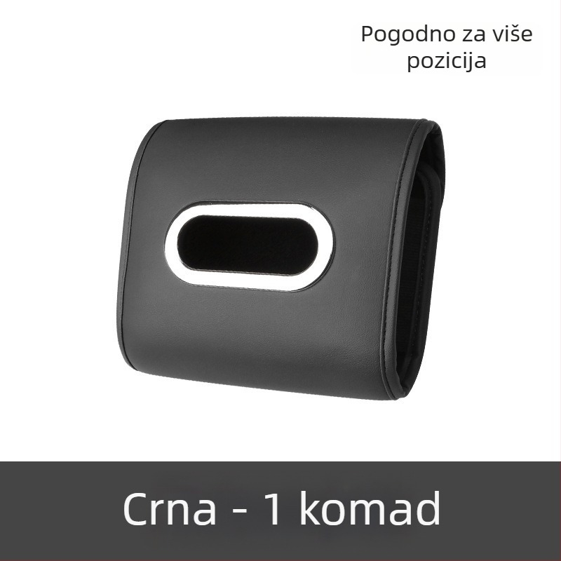 Kožni držač maramica za auto, pričvršćen na naslon sjedala, luksuzni unutarnji organizator