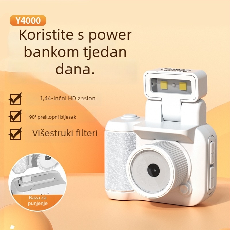 Mini prijenosna digitalna kamera za studente s retro filtrom – fotografije i video u HD-u