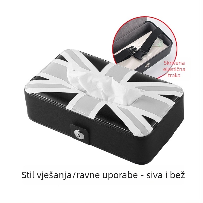 Univerzalna kutija za maramice za auto, viseća na naslon sjedala, višenamjenska, prijenosna