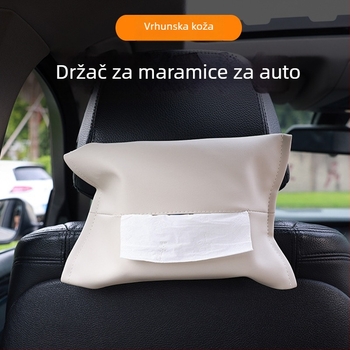 Kožna kutija za maramice u automobilu, viseća torbica za maramice na stražnjem dijelu sjedala i naslona za ruku