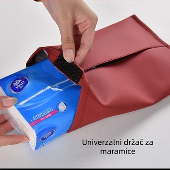 Kožna kutija za maramice u automobilu, viseća torbica za maramice na stražnjem dijelu sjedala i naslona za ruku