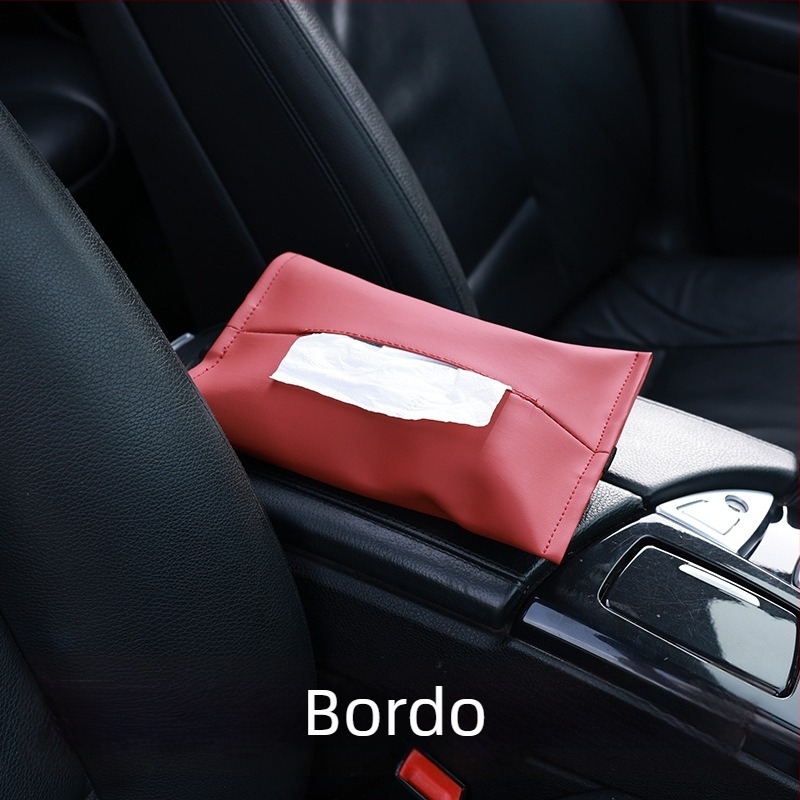 Kožna kutija za maramice u automobilu, viseća torbica za maramice na stražnjem dijelu sjedala i naslona za ruku