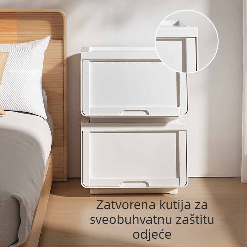 Kućna kutija za skladištenje s kapkom koji se otvara, organizator za odjeću i igračke, plastični ormar s ladicama