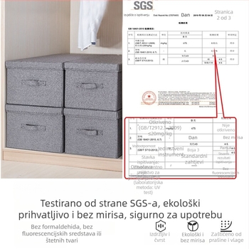 Platnena kutija za skladištenje s poklopcem – sklopivi organizator za odjeću, garderoba