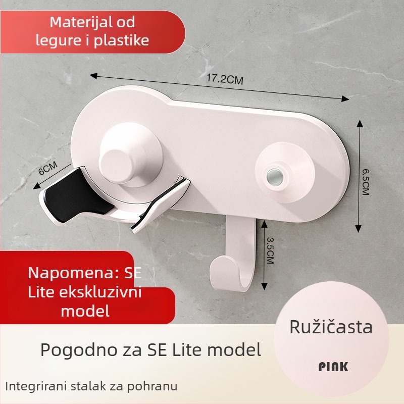 Laifen sušilo za kosu Lite — zidni nosač bez bušenja, polica za pohranu