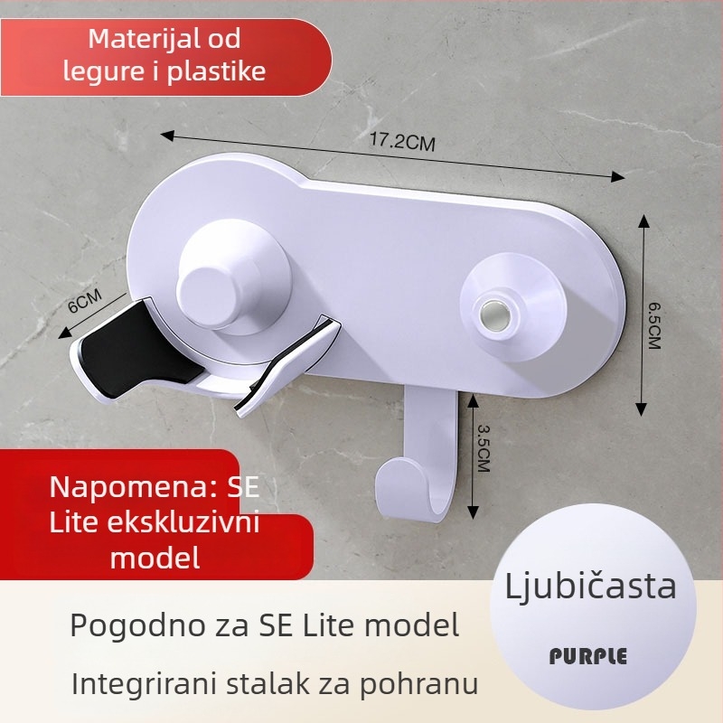 Laifen sušilo za kosu Lite — zidni nosač bez bušenja, polica za pohranu