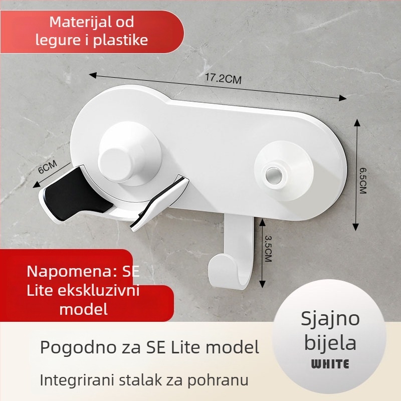 Laifen sušilo za kosu Lite — zidni nosač bez bušenja, polica za pohranu
