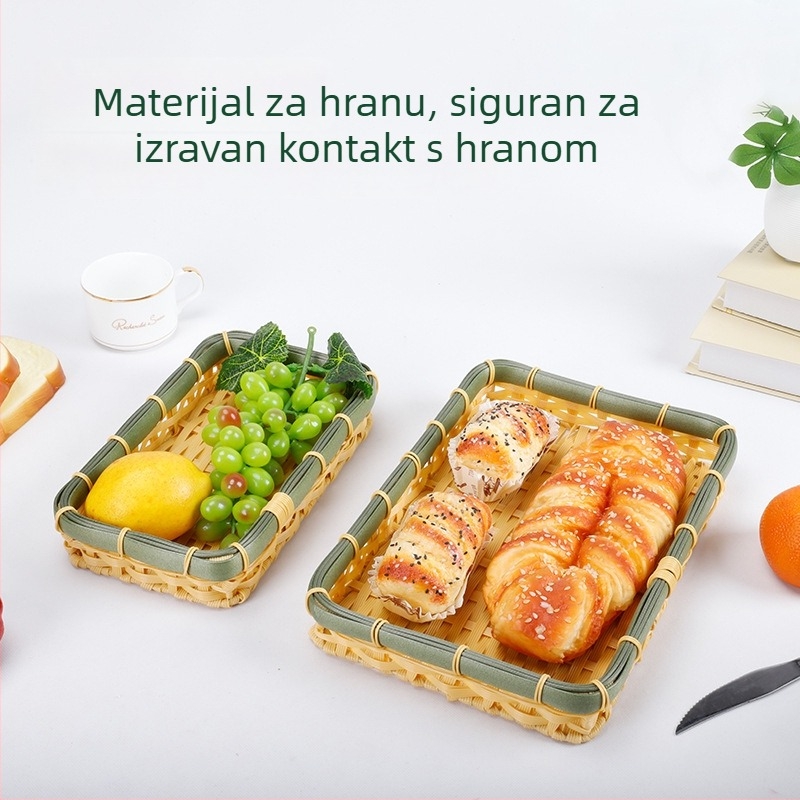 C02 Košara od imitacije bambusa za voće i povrće, retro stil