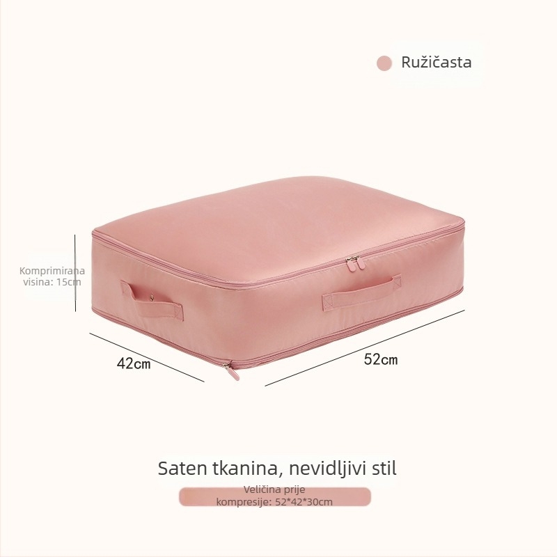 Satenska kompresijska vreća za pohranu deka – prijenosna, velika zapremina, za deke, kapute s perjem i svilenim posteljinama