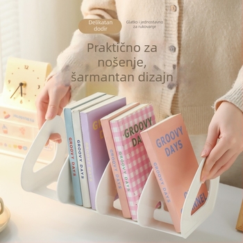 Akrilni stolni regał za knjige, plastični, sa četiri razine, za ured ili studentski dom