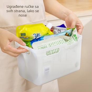 Košara za skladištenje u hladnjaku, mekana prijenosna košara za voće i povrće, plastična kutija za organizaciju kuhinje