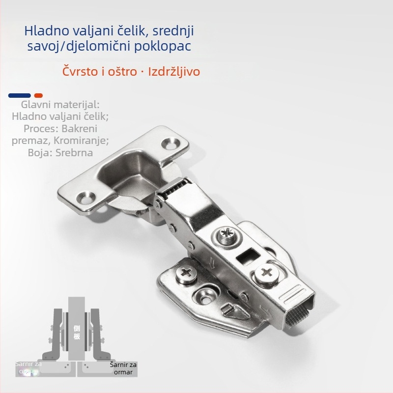 Prilagodljivi trodimenzionalni hidraulični šarniri za vrata ormarića, od nehrđajućeg čelika – hardver za namještaj