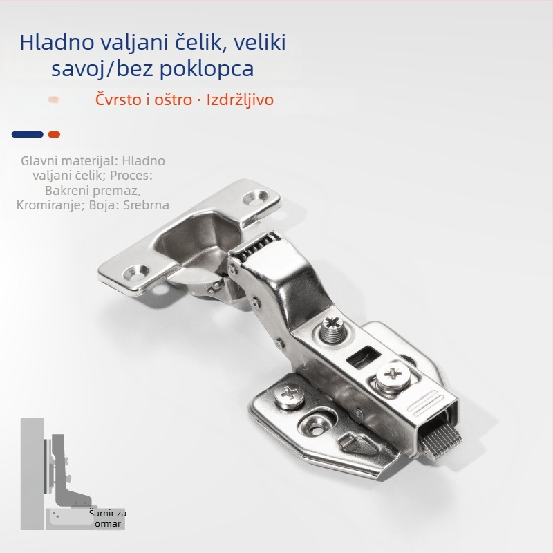 Prilagodljivi trodimenzionalni hidraulični šarniri za vrata ormarića, od nehrđajućeg čelika – hardver za namještaj