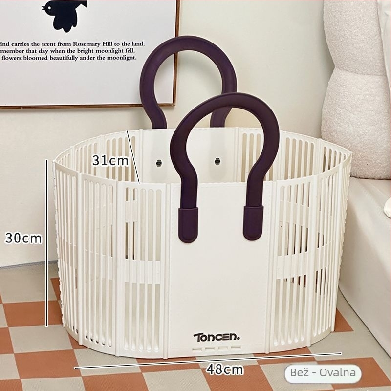 Sklopiva košara za prljavu odjeću u modernom minimalističkom stilu, za kupaonicu