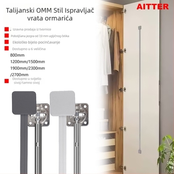Italijanski OMM stil ispravljač vrata garderobe, s ugrađenom ispravljačkom šipkom za korekciju deformacije panela vrata