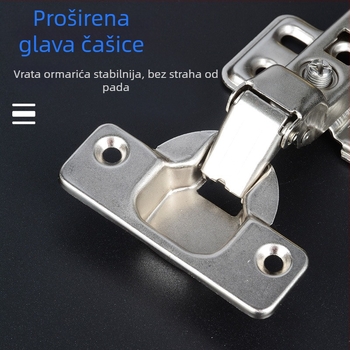 Panta za ormar od hladno valjanog čelika, dvostupanjska, bez ručke, otvaranje pritiskom, tih, bez opruge