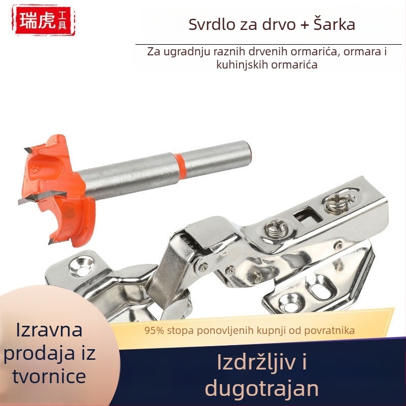 Hidraulična šarka za ormar od nehrđajućeg čelika 304 sa bufferom i amortizacijom, dvostupan rad, deblja konstrukcija