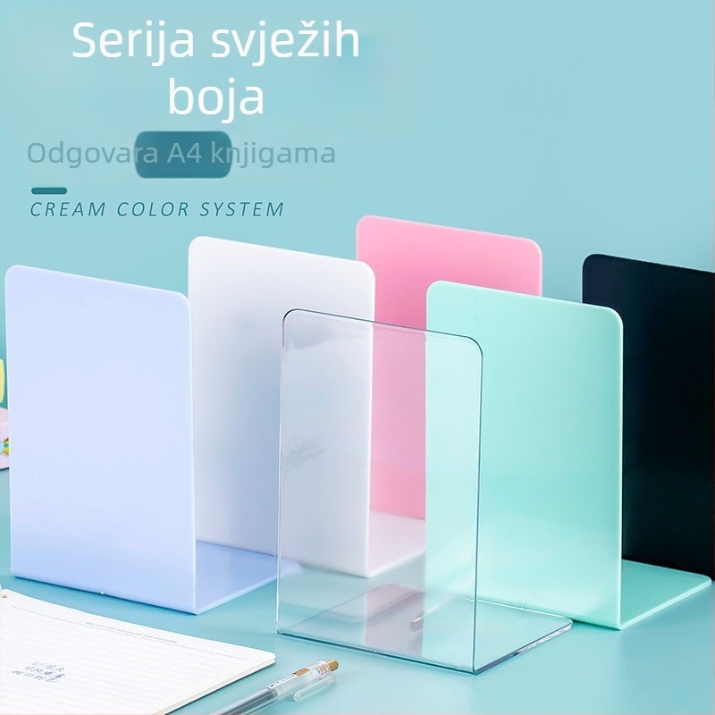 L-oblik držač knjiga za stol, stolni organizator i skladište, držač knjiga, vertikalni tip