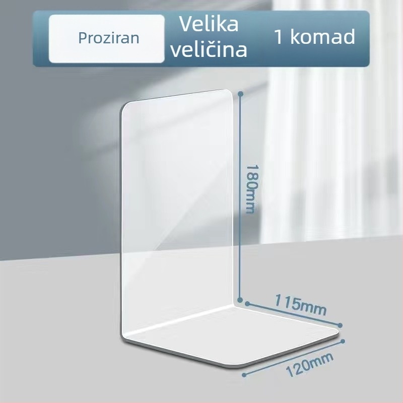 L-oblik držač knjiga za stol, stolni organizator i skladište, držač knjiga, vertikalni tip