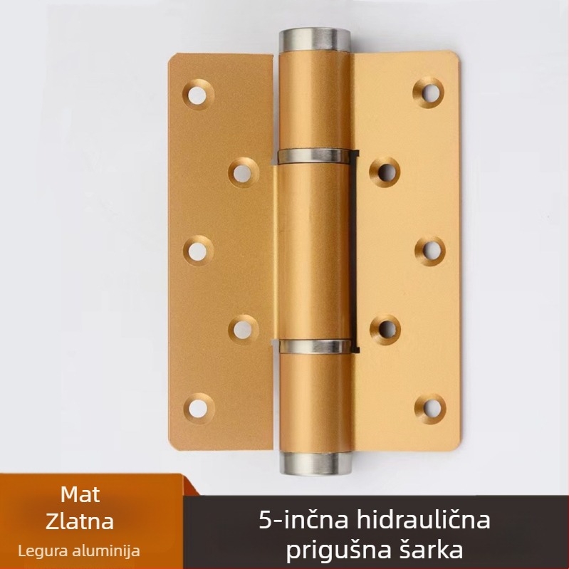 Skriveni aluminijski šarnir za vrata, 5 inča, hidrauličko usporavanje, tiho zatvaranje