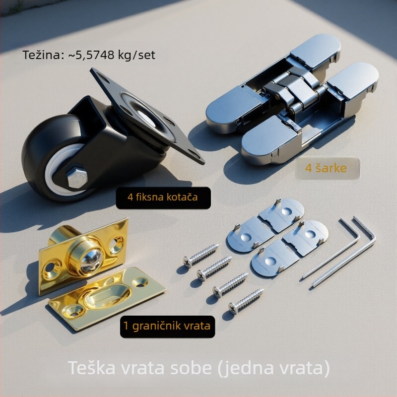 Teški skriveni šarke za vrata tajne sobe u knjižnici, 3D podesivi križni dizajn, skrivene drvene vrata s vanjskim otvorom