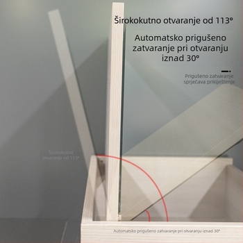 Ultra tanke šarke za kozmetički stol s amortizerom, preklopne, plošno montiran hardver za ogledalo za šminkanje s funkcijom spuštanja