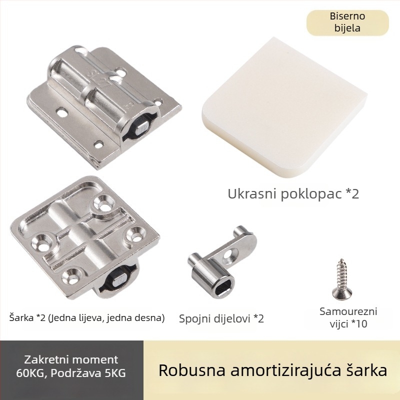 Ultra tanke šarke za kozmetički stol s amortizerom, preklopne, plošno montiran hardver za ogledalo za šminkanje s funkcijom spuštanja