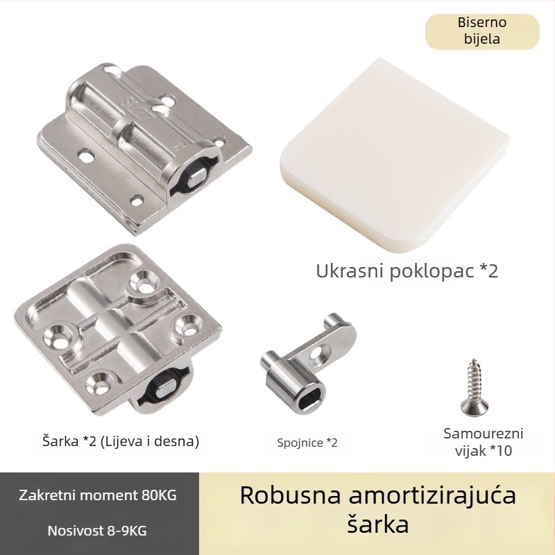 Ultra tanke šarke za kozmetički stol s amortizerom, preklopne, plošno montiran hardver za ogledalo za šminkanje s funkcijom spuštanja
