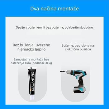 Kuka za zid bez bušenja od 304 nehrđajućeg čelika, snažna ljepljiva kuka za odjeću, kuhinju i kupaonu