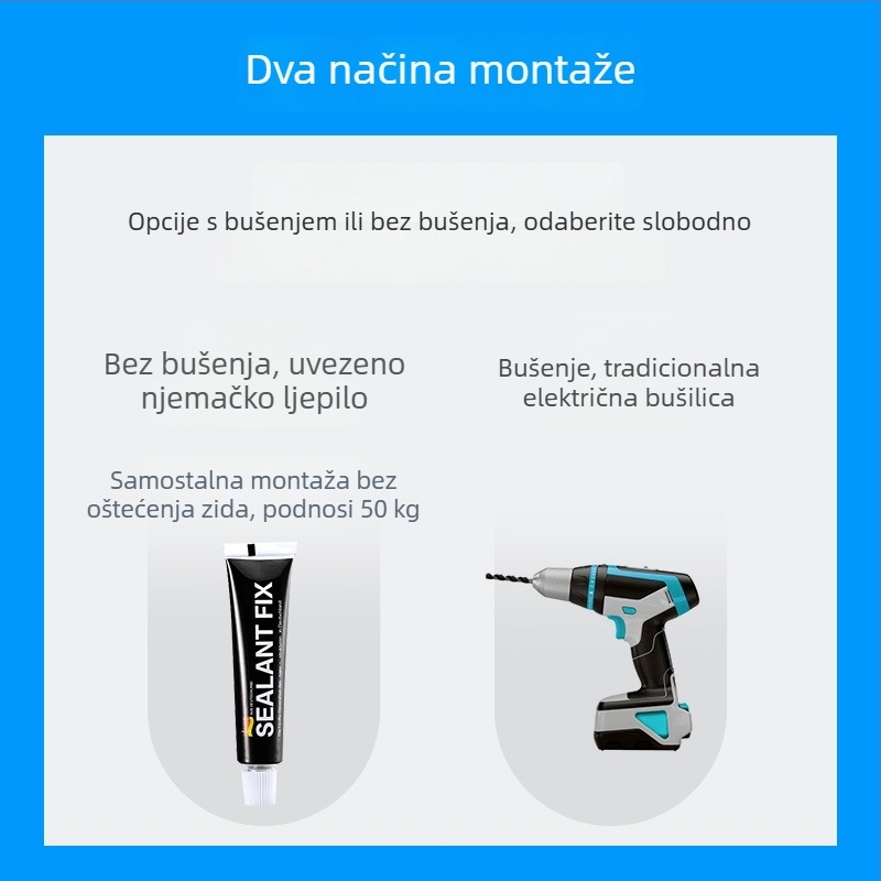 Kuka za zid bez bušenja od 304 nehrđajućeg čelika, snažna ljepljiva kuka za odjeću, kuhinju i kupaonu